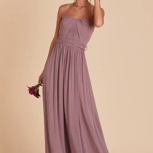 Birdy Grey Grace Convertible Dress Chiffon Dark Mauve Size Large
